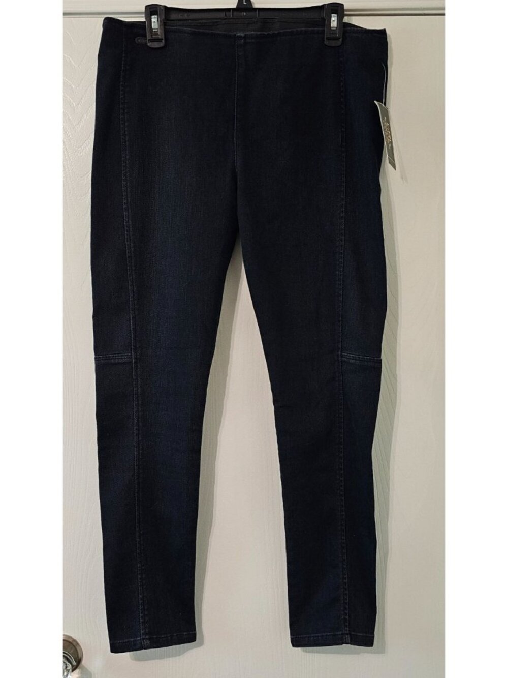 NWT Lauren Ralph Lauren Womens Dark Wash Jeggings Pull-On Pants 14 Comfy Classic